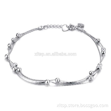 Americal hot sales Rope chain anklet bead chain anklet for man